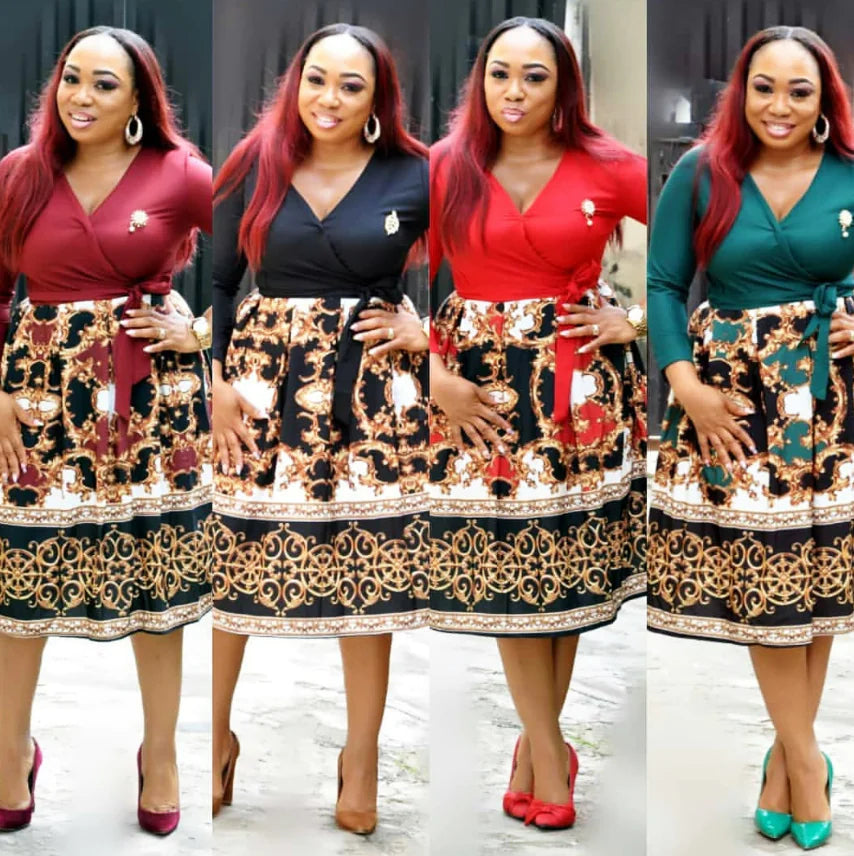 Floral A-Line Dress with Waist Detail for Women