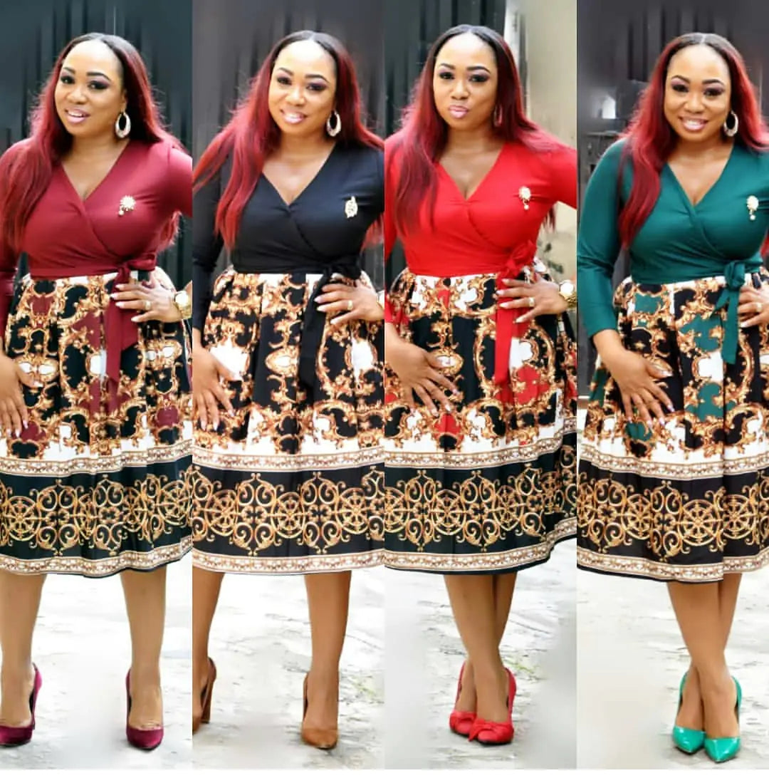 Floral A-Line Dress with Waist Detail for Women
