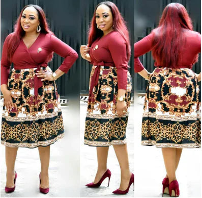 Floral A-Line Dress with Waist Detail for Women